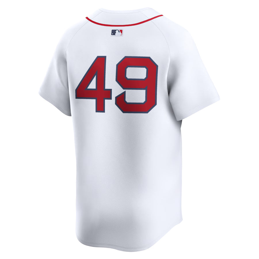 Men's Boston Red Sox Tim Wakefield Nike White Home Limited Player Jersey Kansas Jacket