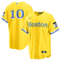 Men's Boston Red Sox Trevor Story Nike Gold City Connect Replica Player Jersey Kansas Jacket