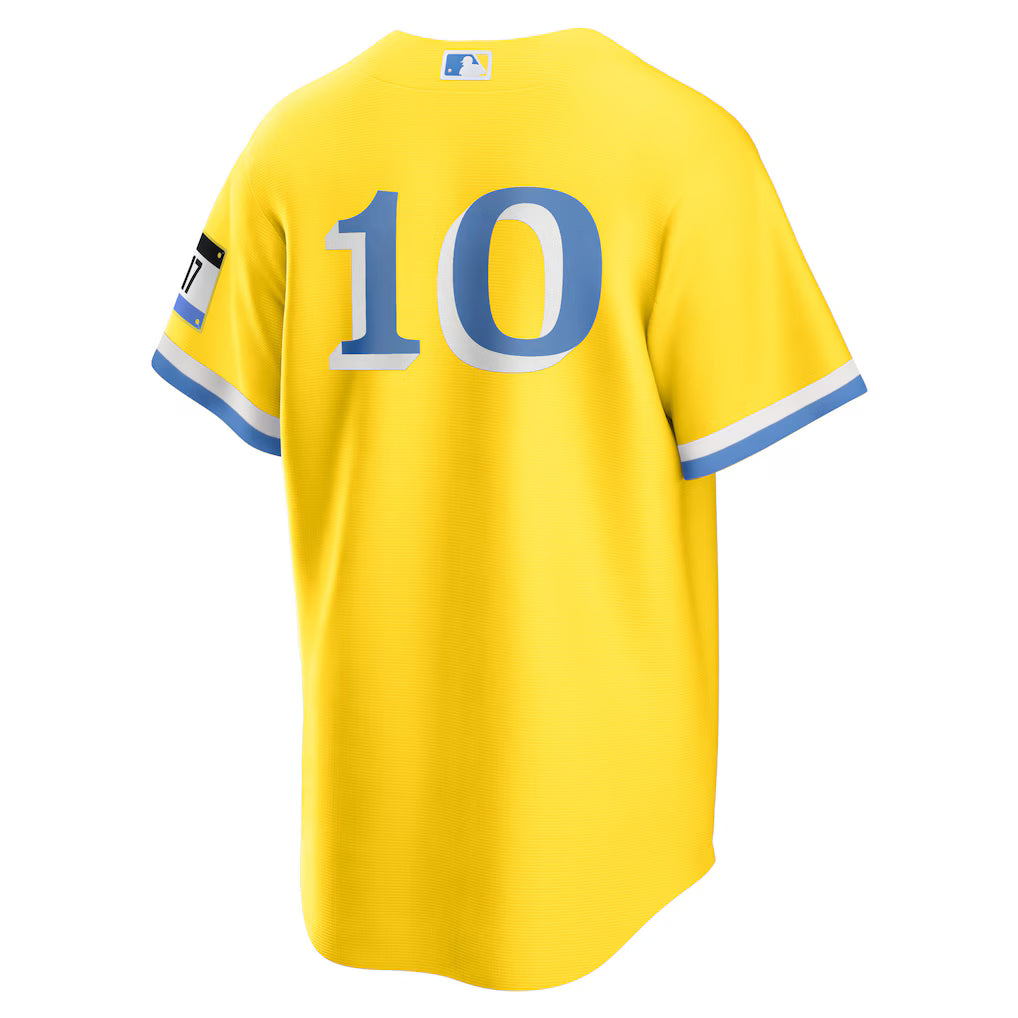 Men's Boston Red Sox Trevor Story Nike Gold City Connect Replica Player Jersey Kansas Jacket