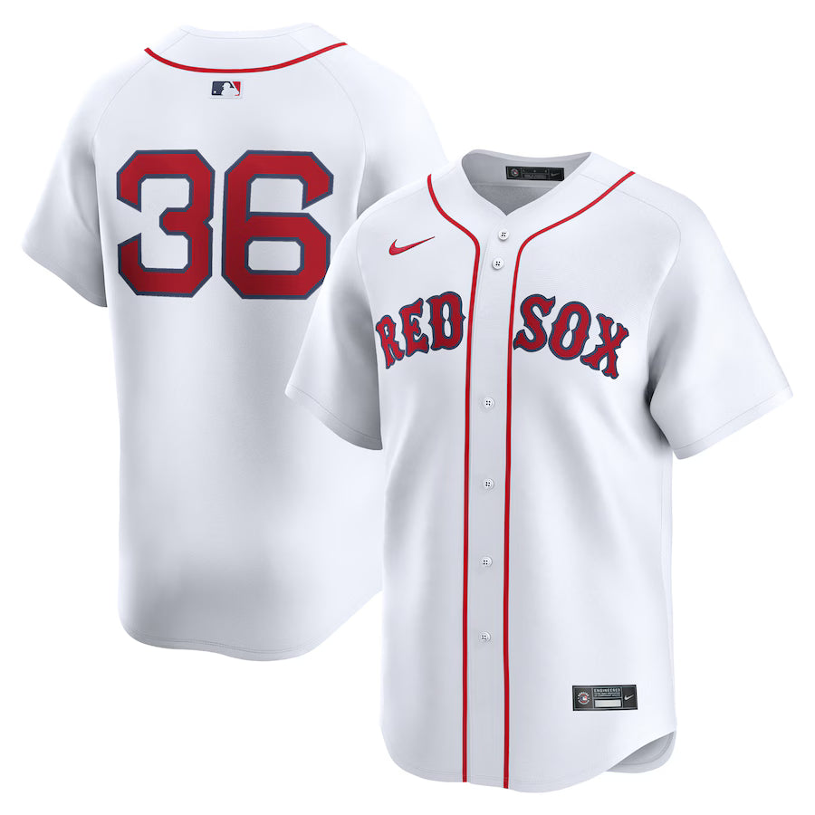 Men's Boston Red Sox Triston Casas Nike White Home Limited Player Jersey Kansas Jacket