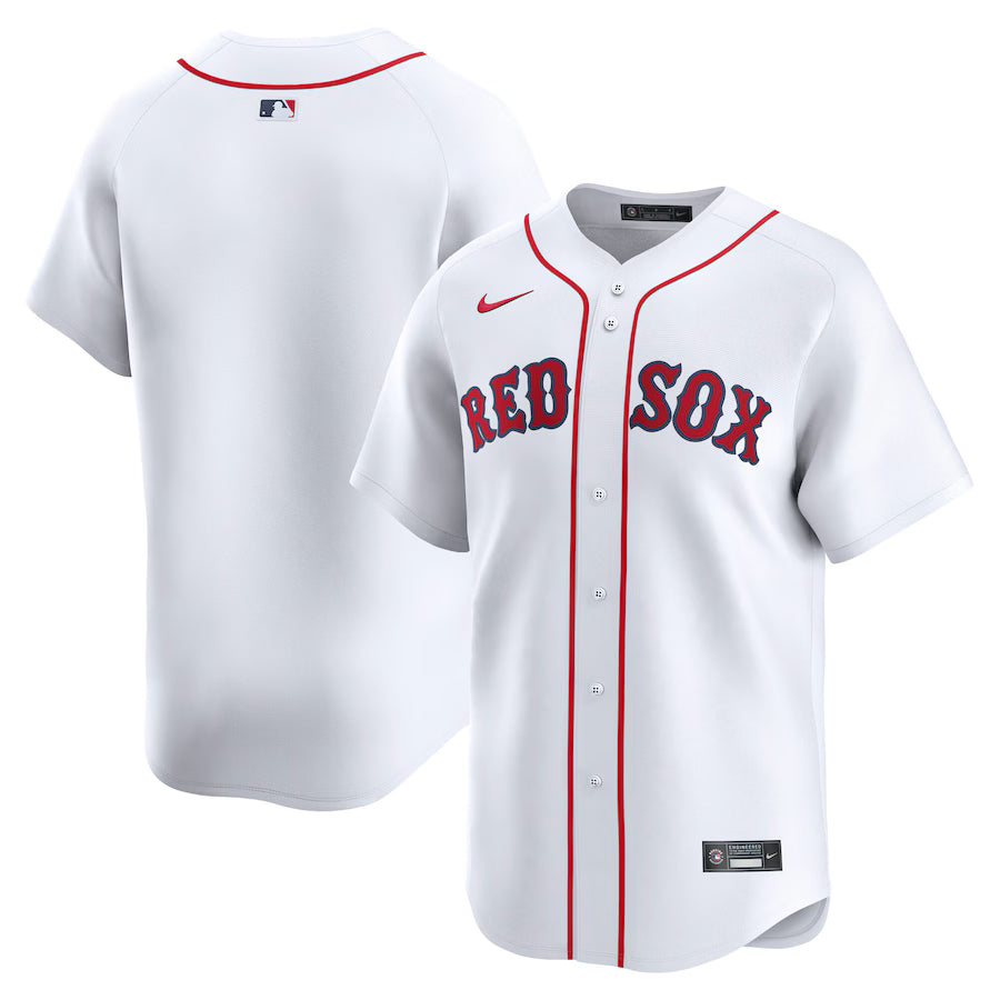 Men's Boston Red Sox Nike White Home Limited Jersey Kansas Jacket