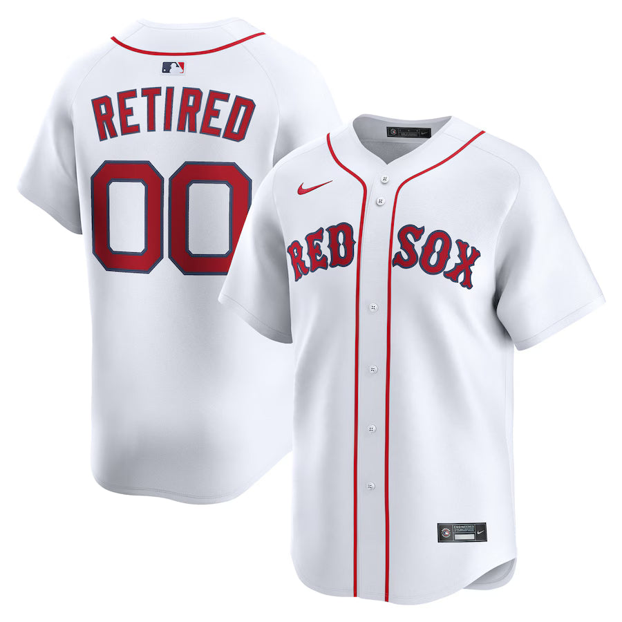 Men's Boston Red Sox Nike White Home Limited Pick-A-Player Retired Roster Jersey Kansas Jacket
