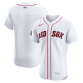Men's Boston Red Sox Nike White Home Sponsor Patch Elite Jersey Kansas Jacket