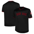 Men's Boston Red Sox Profile Black Big & Tall Pop Fashion Jersey Kansas Jacket