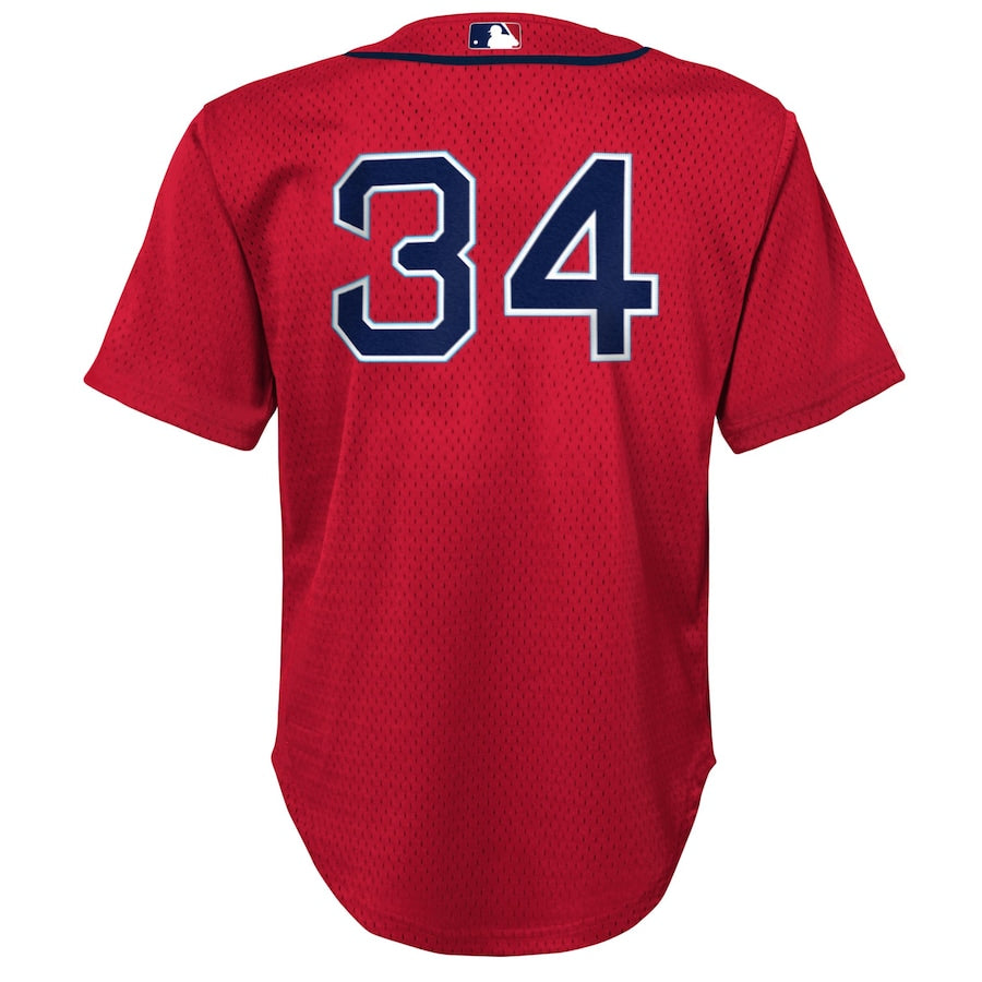 Preschool Boston Red Sox David Ortiz Mitchell & Ness Red Cooperstown Collection Mesh Batting Practice Jersey Kansas Jacket