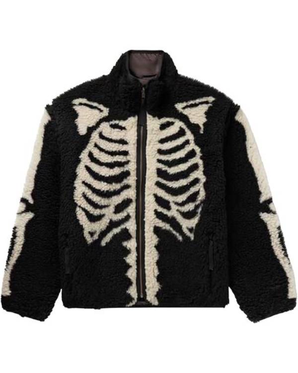 The Kardashians S07 Travis Barker Sherpa Skeleton Jacket