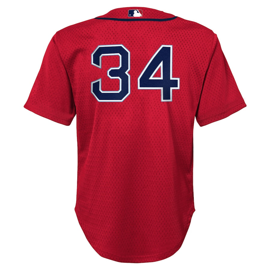 Toddler Boston Red Sox David Ortiz Mitchell & Ness Red Cooperstown Collection Mesh Batting Practice Jersey Kansas Jacket
