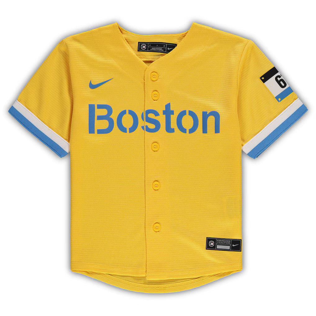 Toddler Nike Gold 2021 MLB City Connect Replica Team Jersey Kansas Jacket