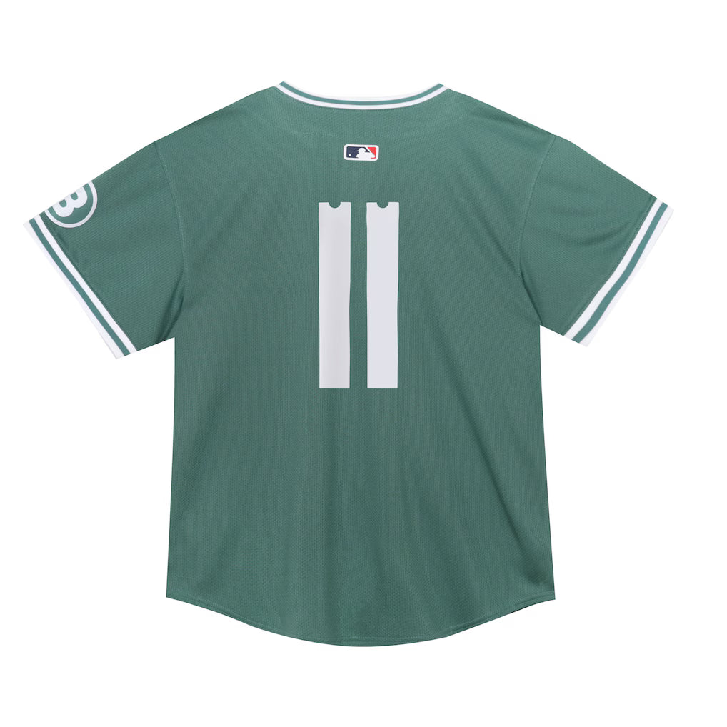 Toddler Boston Red Sox Rafael Devers Nike Green 2025 City Connect Limited Jersey Kansas Jacket