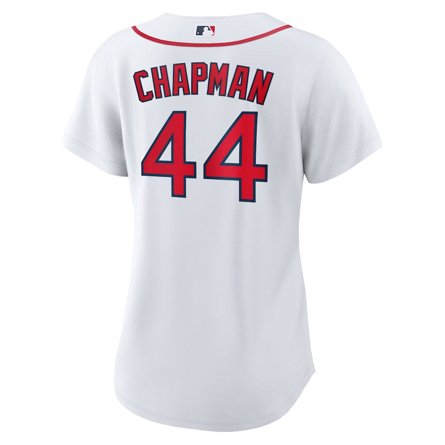 Women's Boston Red Sox Aroldis Chapman Nike White Home Replica Jersey Kansas Jacket