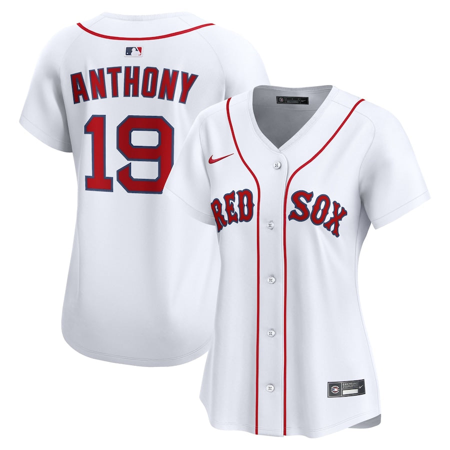 Women's Boston Red Sox Roman Anthony Nike White Home Limited Player Jersey Kansas Jacket