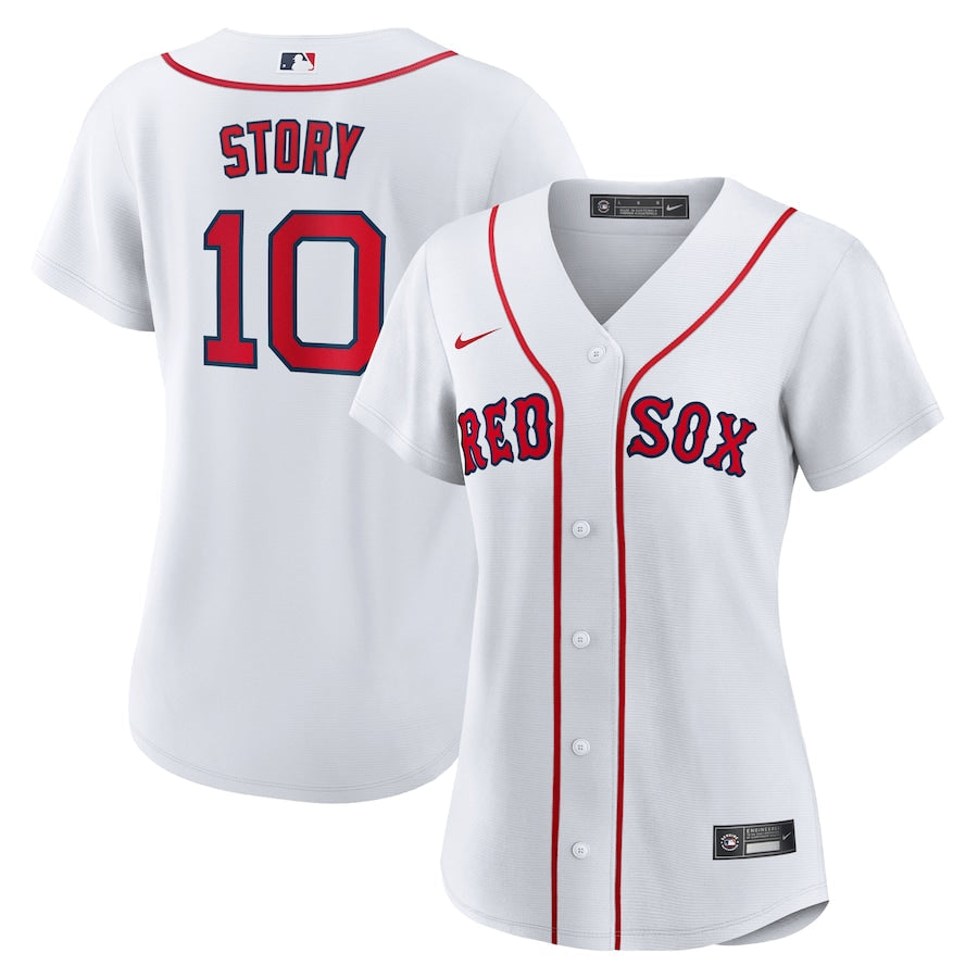 Women's Boston Red Sox Trevor Story Nike White Home Replica Jersey Kansas Jacket