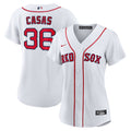 Women's Boston Red Sox Triston Casas Nike White Home Replica Jersey Kansas Jacket