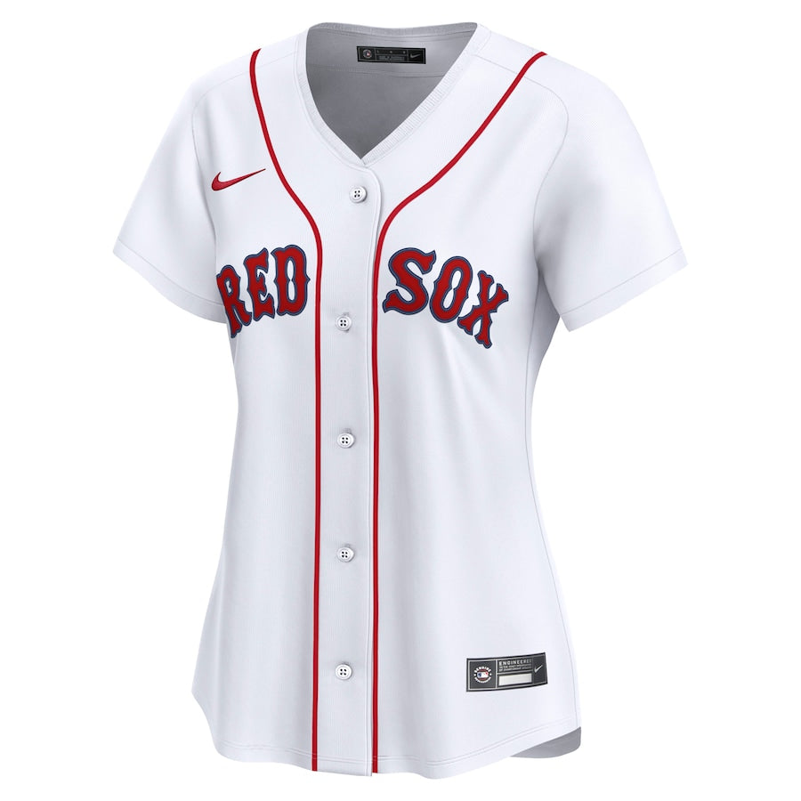 Women's Boston Red Sox Nike White Home Limited Custom Jersey Kansas Jacket