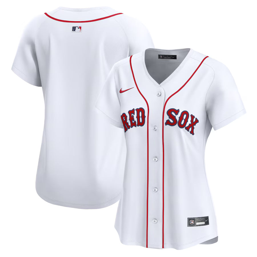 Women's Boston Red Sox Nike White Home Limited Jersey Kansas Jacket