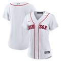 Women's Boston Red Sox Nike White Home Replica Team Jersey Kansas Jacket