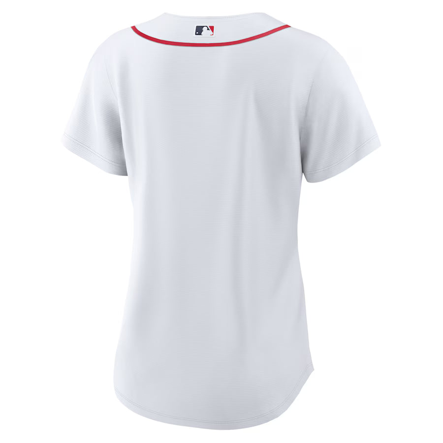 Women's Boston Red Sox Nike White Home Replica Team Jersey Kansas Jacket