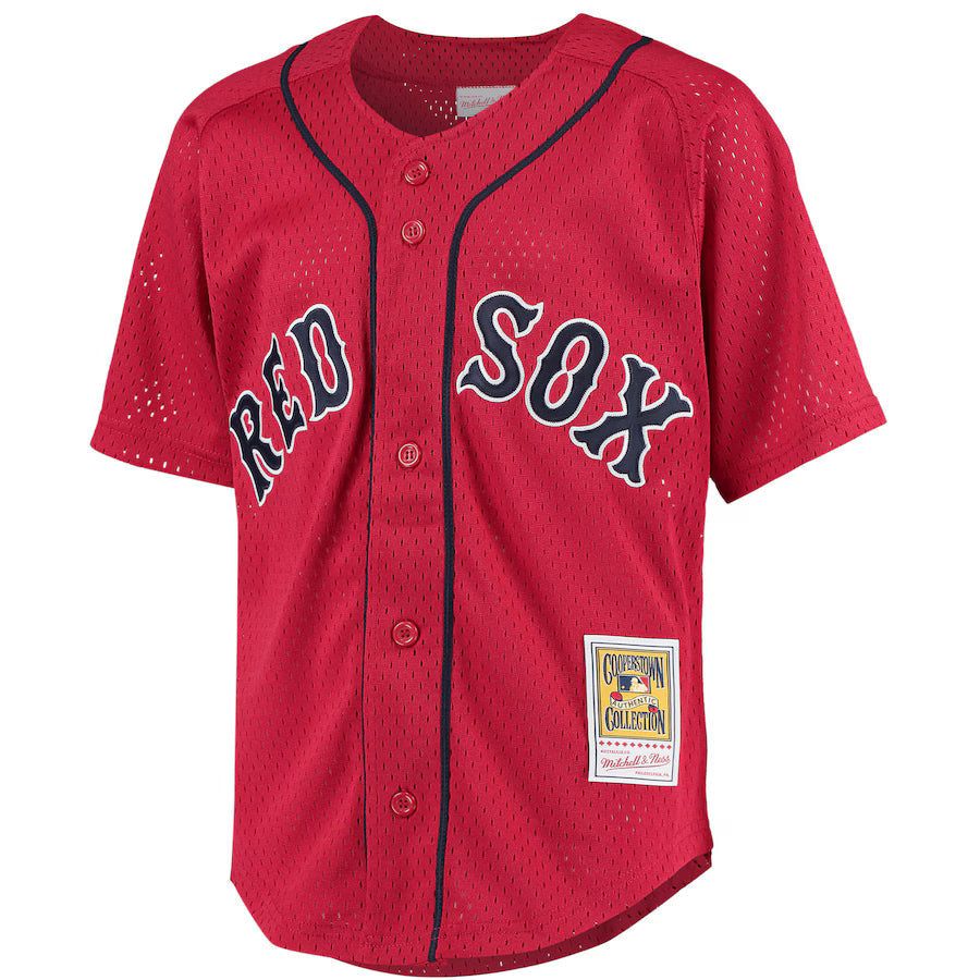 Youth Boston Red Sox David Ortiz Mitchell & Ness Red Cooperstown Collection Batting Practice Jersey Kansas Jacket