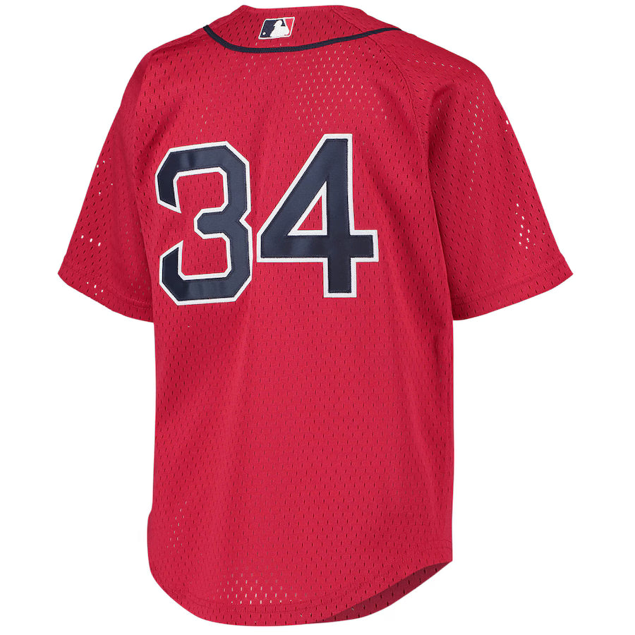Youth Boston Red Sox David Ortiz Mitchell & Ness Red Cooperstown Collection Batting Practice Jersey Kansas Jacket