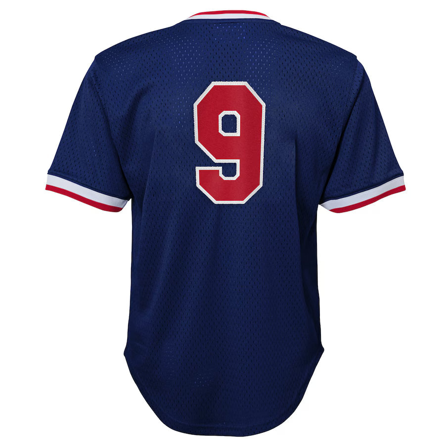 Youth Boston Red Sox Ted Williams Mitchell & Ness Navy Cooperstown Collection Mesh Batting Practice Jersey Kansas Jacket