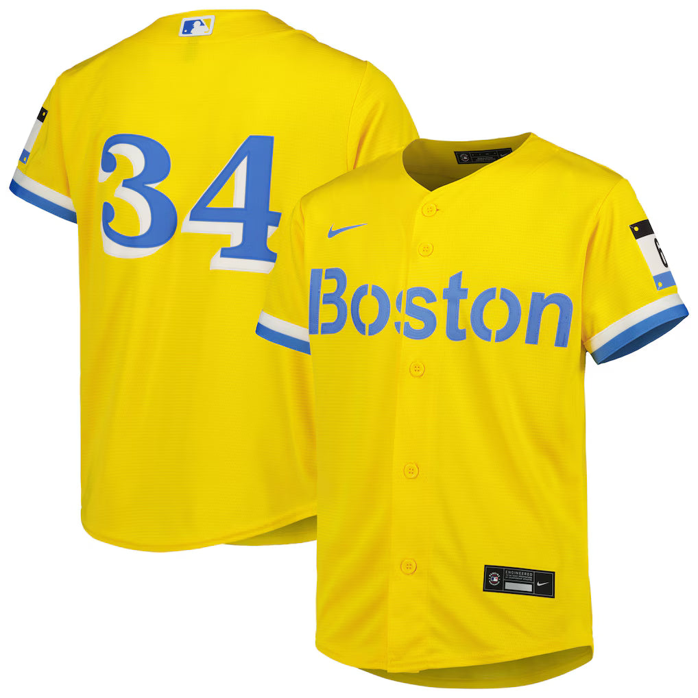Youth Boston Red Sox David Ortiz Nike Gold City Connect Replica Player Jersey Kansas Jacket