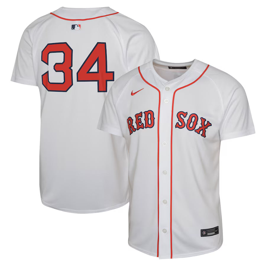 Youth Boston Red Sox David Ortiz Nike White Home Limited Jersey Kansas Jacket