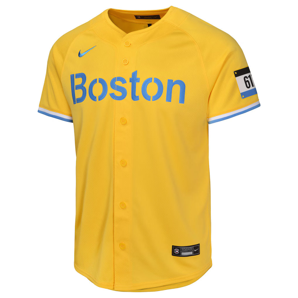 Youth Boston Red Sox Trevor Story Nike Gold City Connect Limited Player Jersey Kansas Jacket