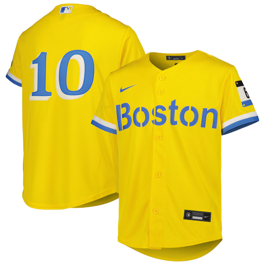 Youth Boston Red Sox Trevor Story Nike Gold City Connect Replica Player Jersey Kansas Jacket